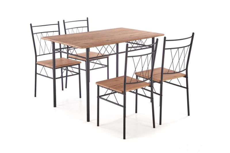 Jídelní set FAUST dub přírodní/černá