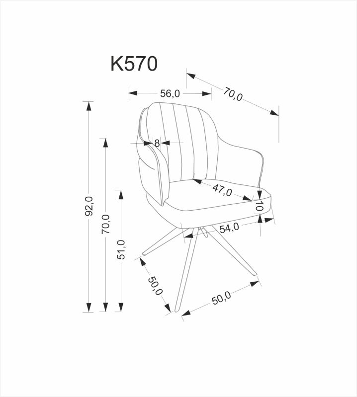 Jídelní židle K570 béžová