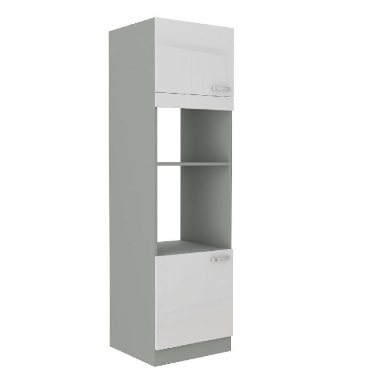 Vysoká skříň na vestavnou troubu a mikrovlnku BIANCA 60 DPM-210 2F