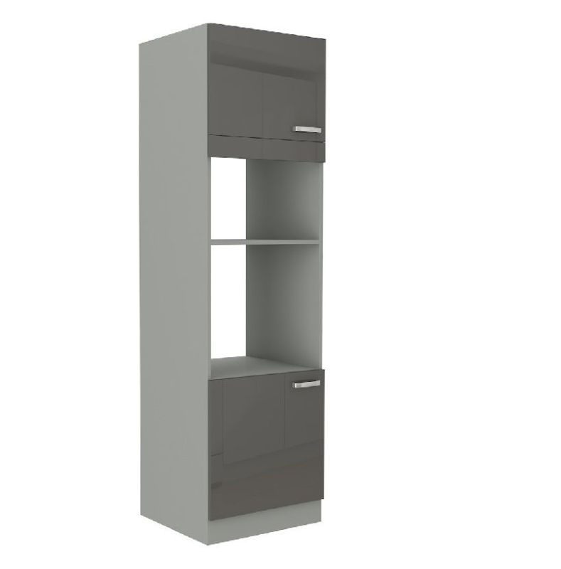 Vysoká skříň na vestavnou troubu a mikrovlnku GREI 60 DPM-210 2F