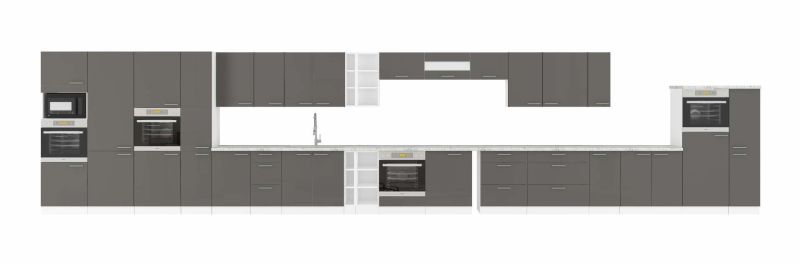 Spodní rohová skříňka LARA GREY 90x90 ND 1F BB