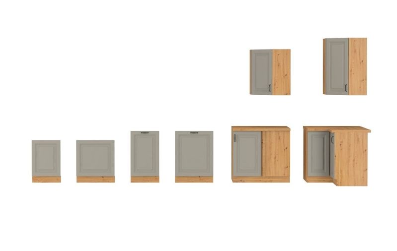 Skříňka rohová STILLO SVĚTLE ŠEDÁ / ARTISAN 90x90 ND 1F BB