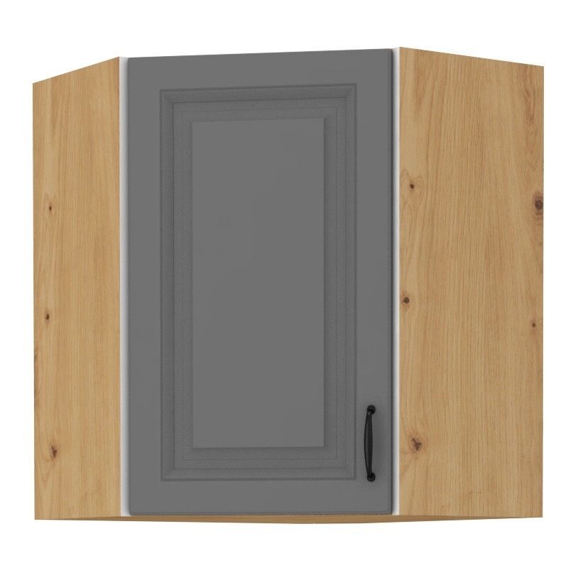 Skříňka rohová STILLO TMAVĚ ŠEDÁ / ARTISAN 60x60 GN-72 1F