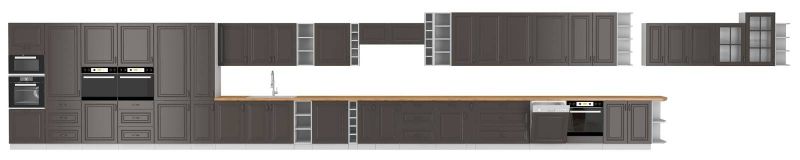 Vysoká horní skříňka STILLO GRAPHITE / BÍLÁ  45 G-90 1F