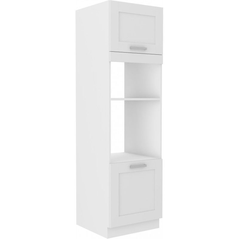 Vysoká skříň na vestavnou troubu a mikrovlnku LUNNA BÍLÁ 60 DPM-210 2F