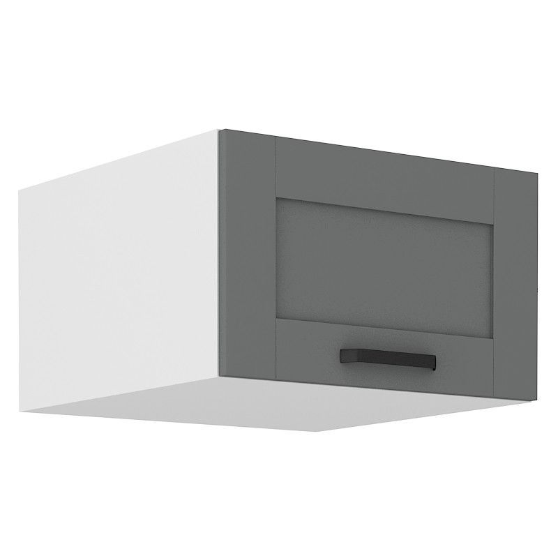 Hluboká horní výklopná skříňka LUNNA TMAVĚ ŠEDÁ / BÍLÁ  60 NAGU-36 1F