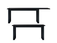 Jídelní stůl HELIO Černá - černé sklo