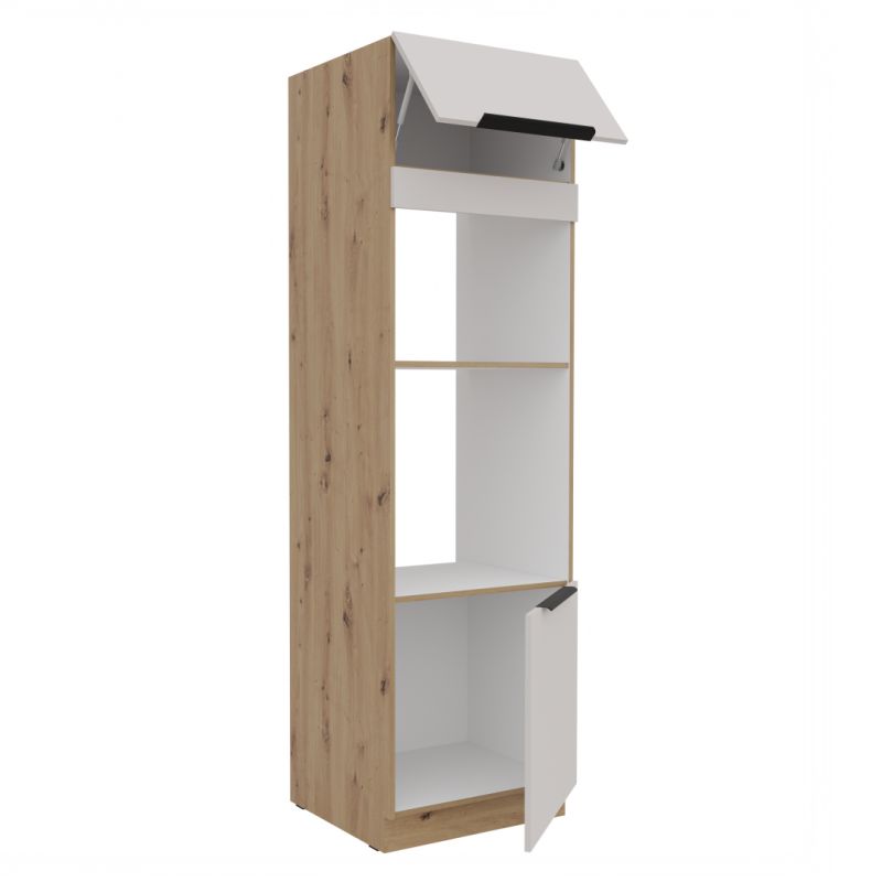 Vysoká skříň na vestavnou troubu a mikrovlnku SOLEA 60 DPM-210 2F