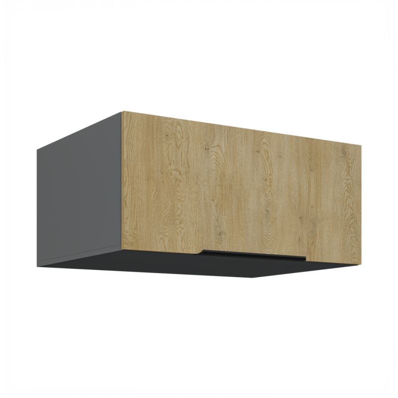 Nízká horní výklopná skříňka CREMONA ANTRACIT 80 NAGU-36 1F