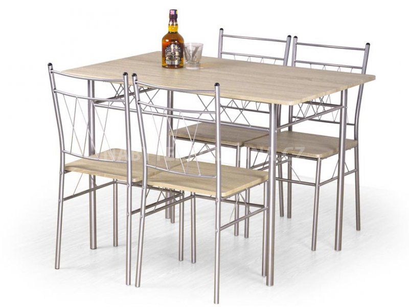 Jídelní set FAUST dub sonoma/šedá