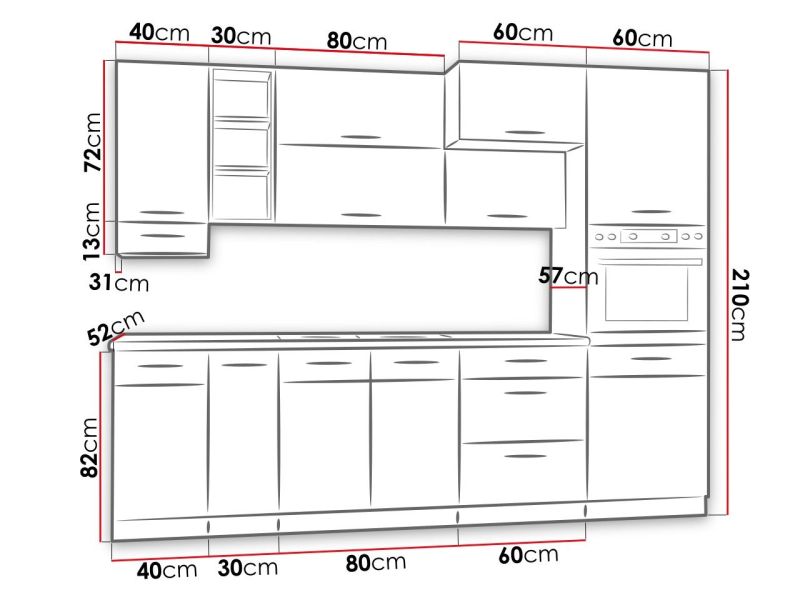 Kuchyňská linka VIGGO BÍLÁ 2