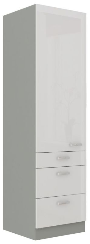 Vysoká skříň se zásuvkami BIANCA 60 DKS-210 3S 1F
