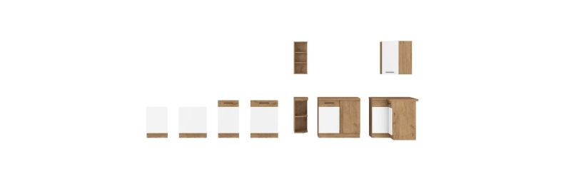 Vysoká skříň na vestavnou troubu VIGGO BÍLÁ 60 DP-210 2F