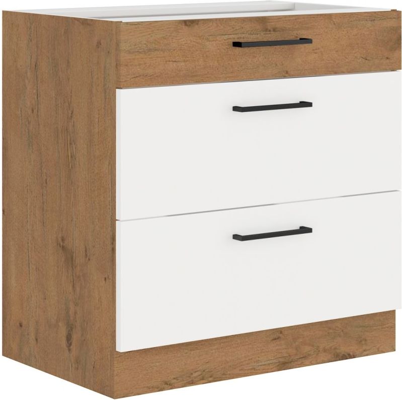 Spodní zásuvková skříňka VIGGO BÍLÁ 80 D 3S BB