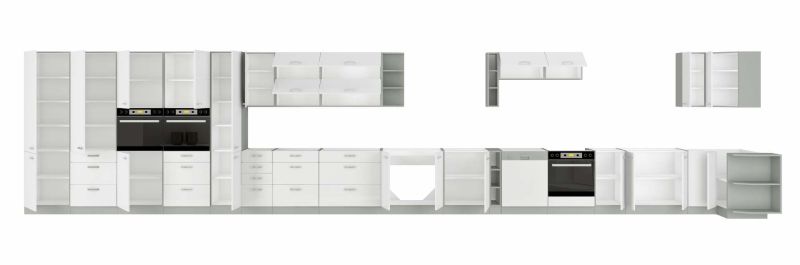 Vysoká skříň na lednici BIANCA 60 LO-210 2F